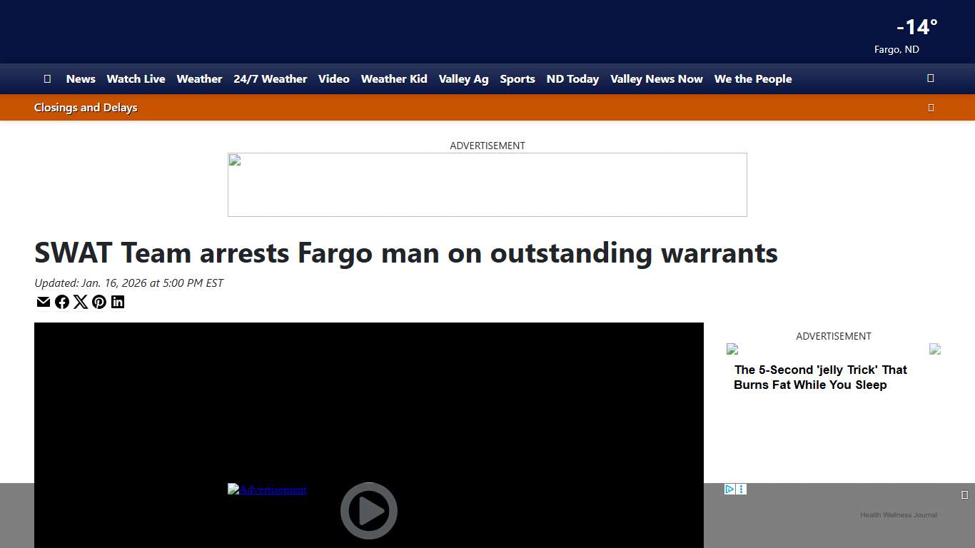 SWAT Team arrests Fargo man on outstanding warrants